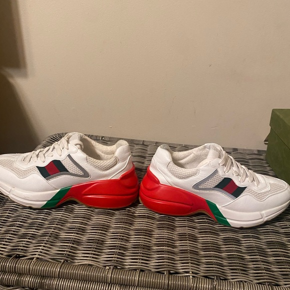 Gucci Womens lavaredo eco mesh web rhyton reflective size 9 worn 5x - Picture 11 of 15